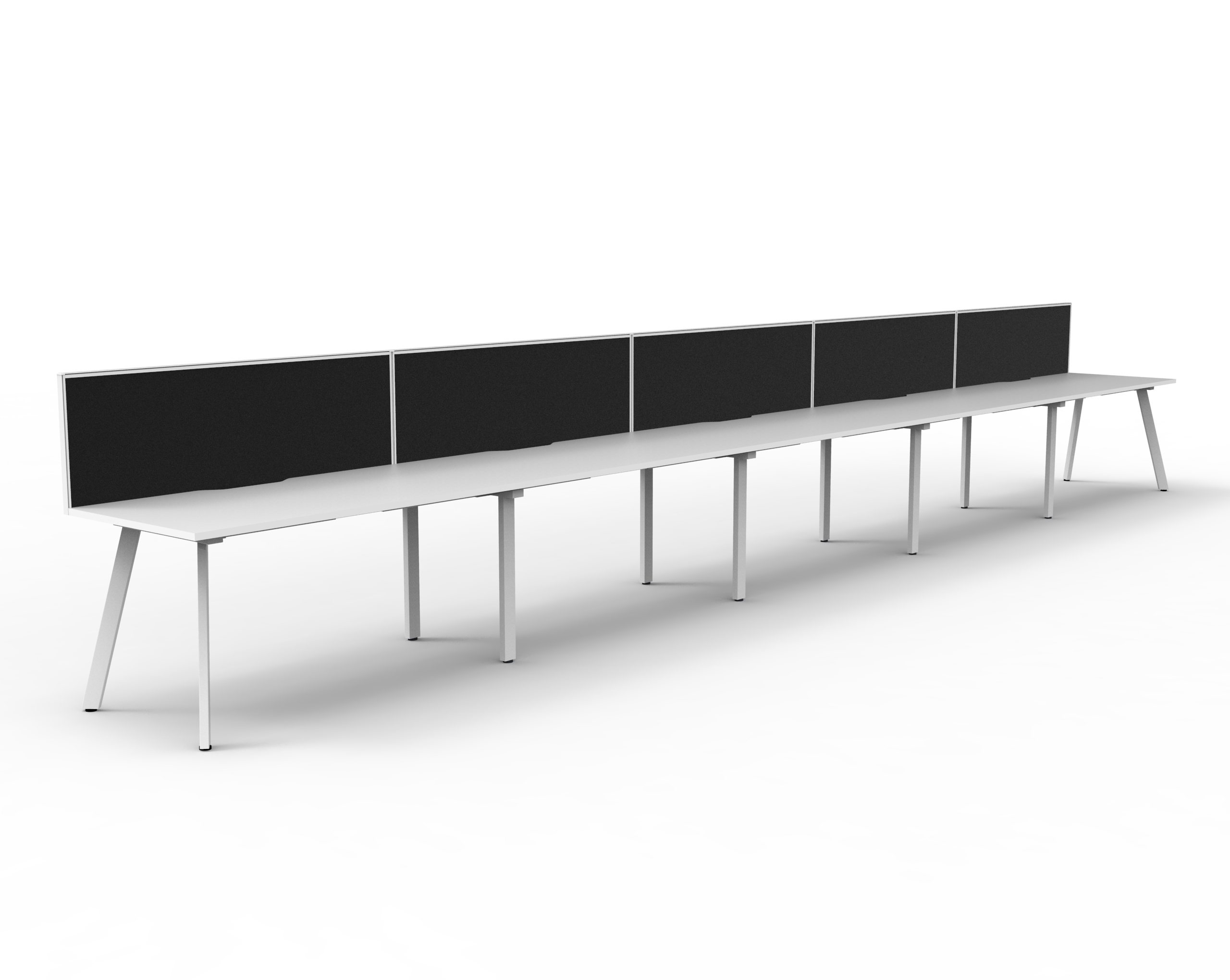 Eternity 5 Person Single Sided Workstations - With Screen